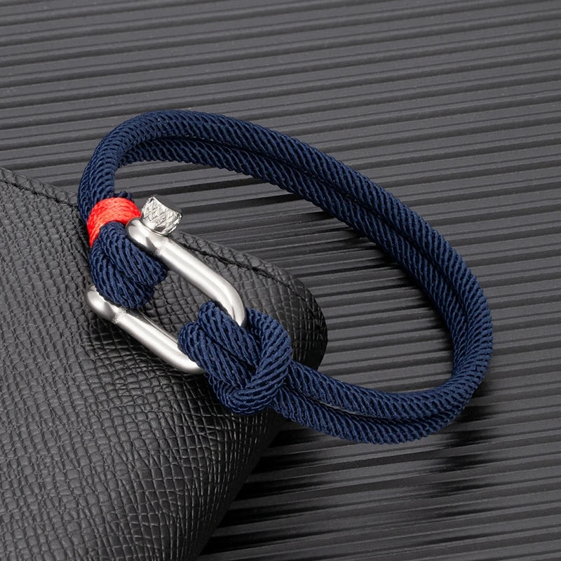 Mens Minimalist Double Strand Nautical Rope Bracelet