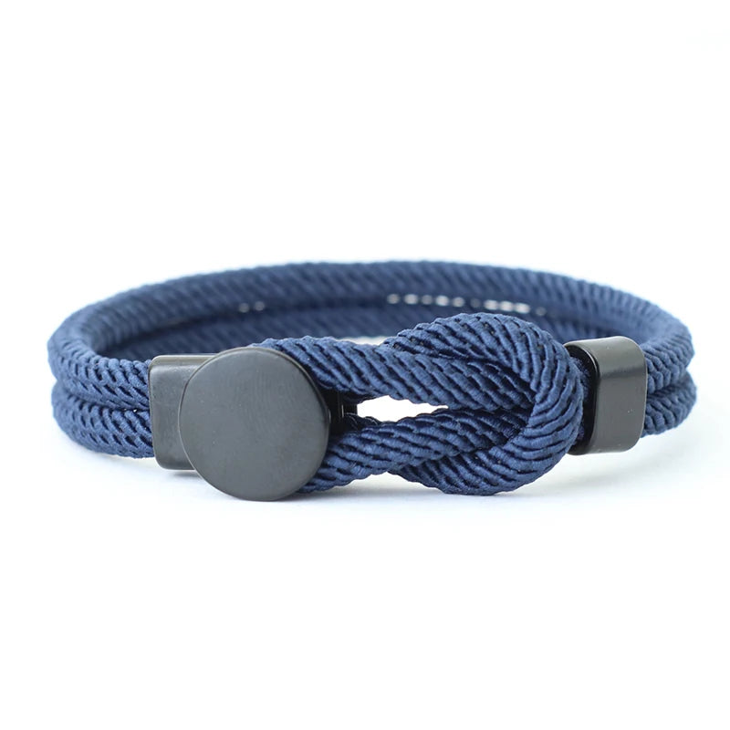 Novel Mens Rope Bracelet Double Layer Nylon Cord Chain Bracelets