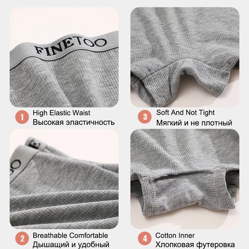 2pcs Womens Cotton Panties Female Boxer Low Waist Sport Underwear