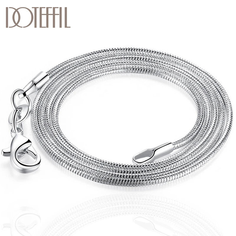 925 Sterling Silver 5 pcs 10pcs Lot 1.2mm Snake Chain Necklace For Woman Man