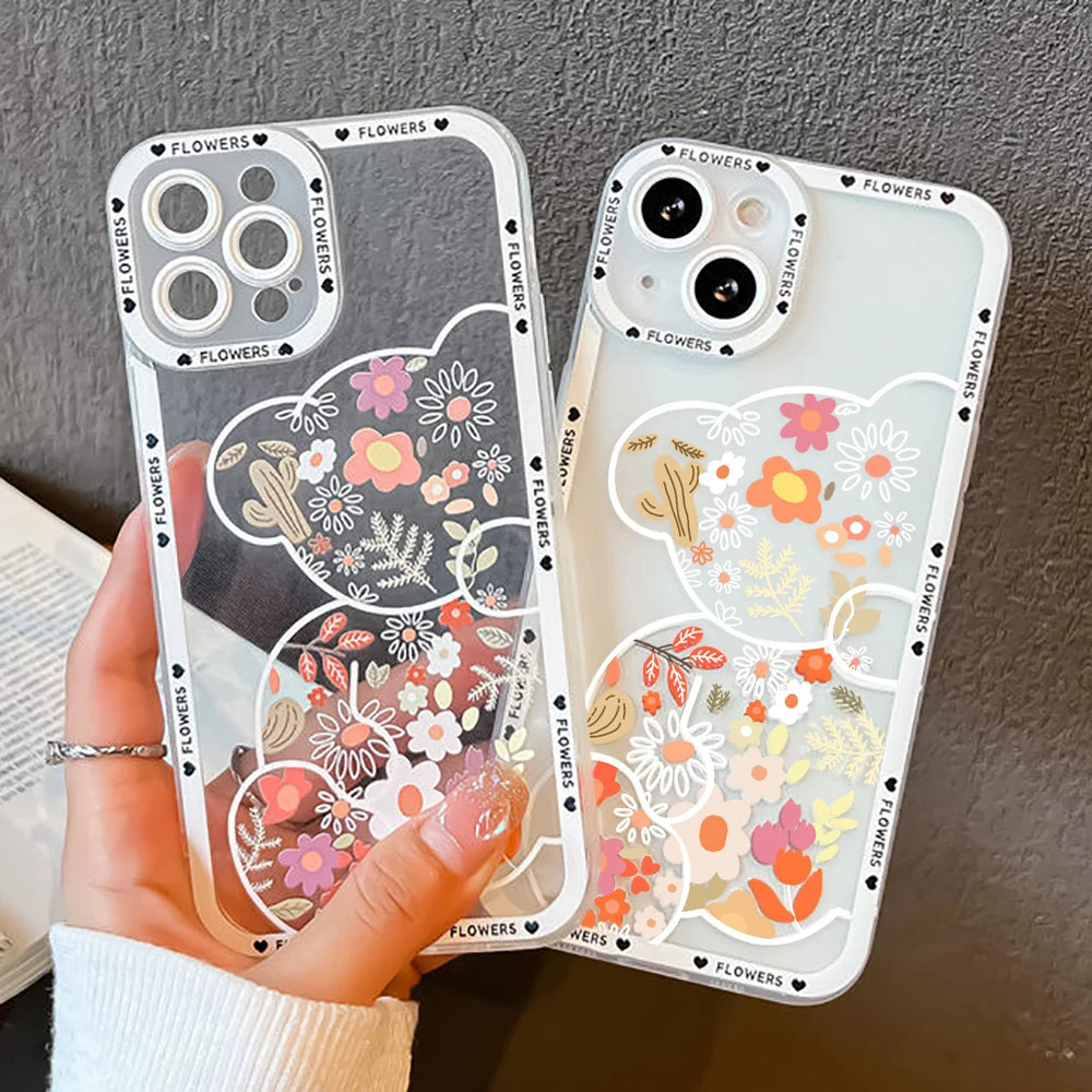 Daisy Flowers Phone Case For iPhone 13 14 15 Pro Max