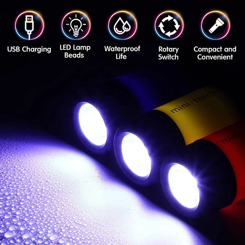 USB Rechargeable Pocket Torch Keychain Never Be Caught in the Dark Again