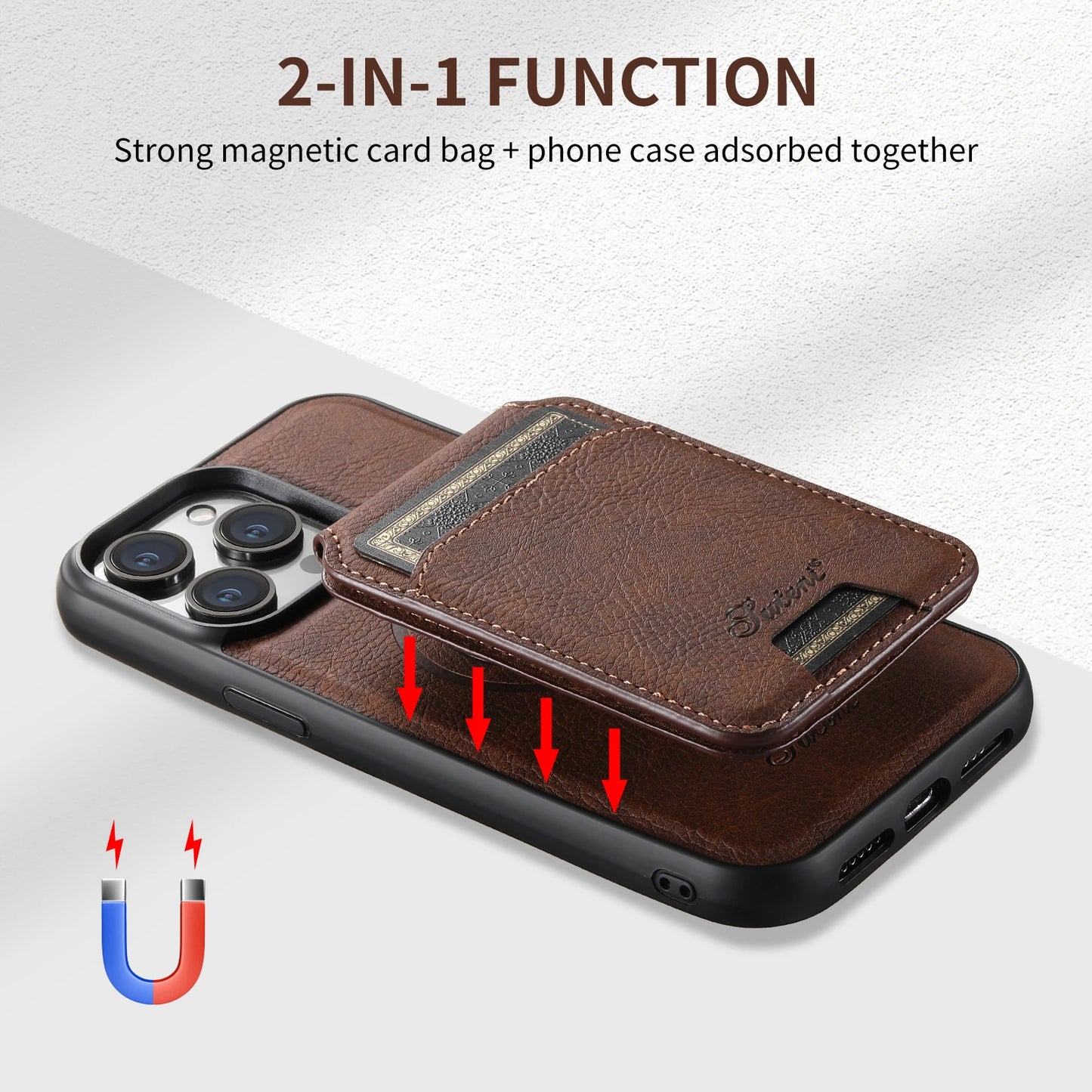 Wallet Phone Case Card Holder Magsafe For iPhone 15 14 13 12 Pro Max