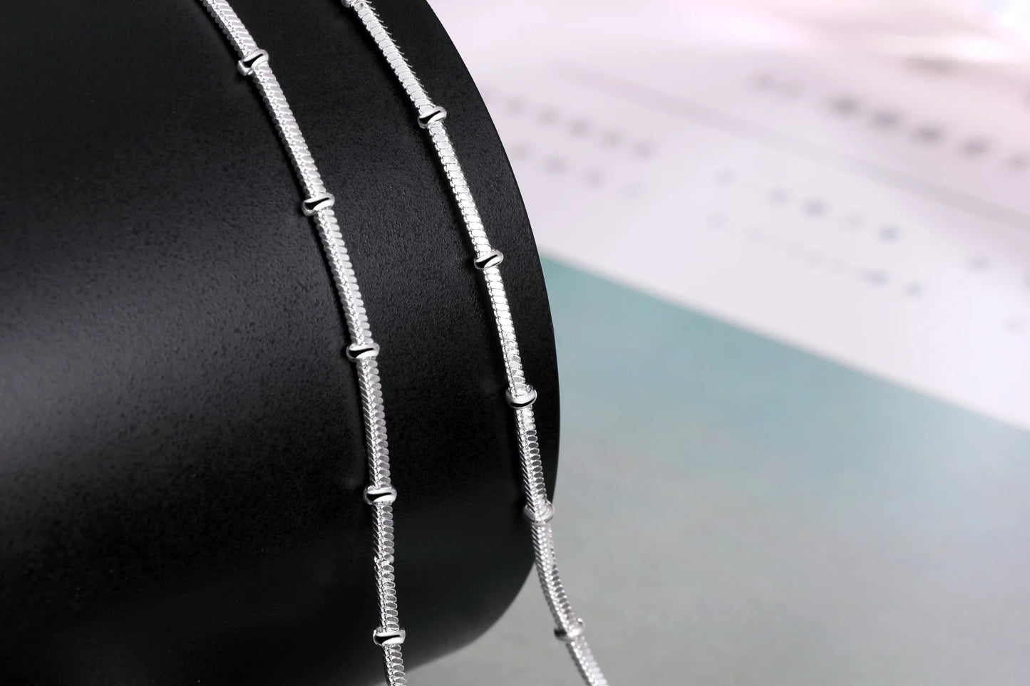 925 Sterling Silver Snake Chain Womens Necklace Jewelry European Style