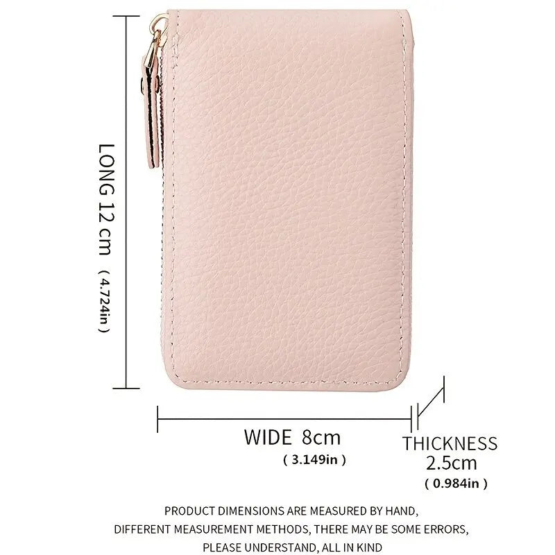 Fashion Pu Leather Zipper Mini Womens Wallet