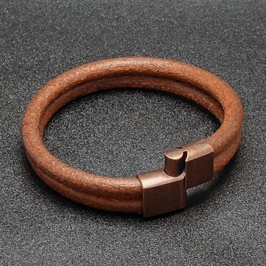 Double Strand Cowhide Bracelet Handmade Bangle