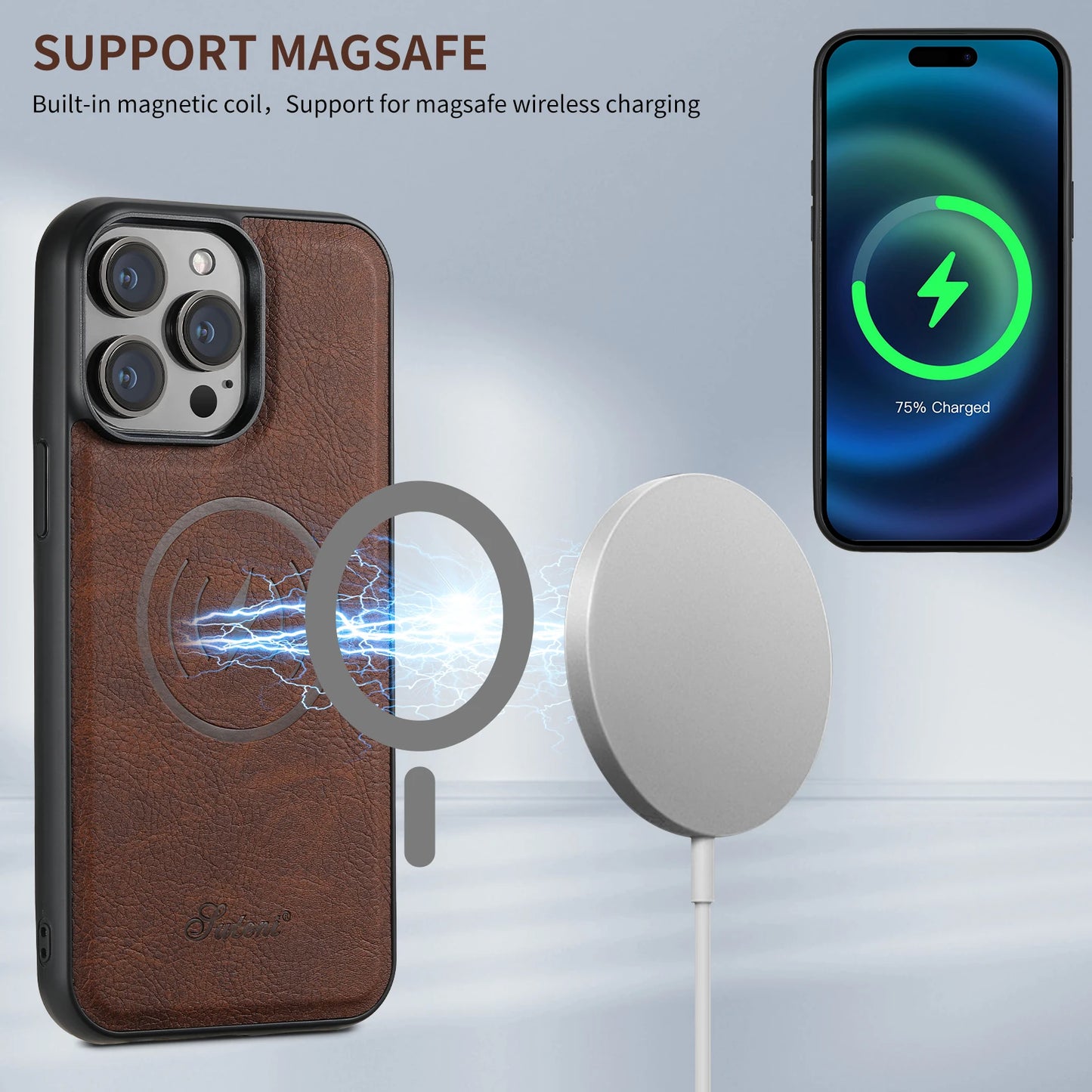 Wallet Phone Case Card Holder Magsafe For iPhone 15 14 13 12 Pro Max