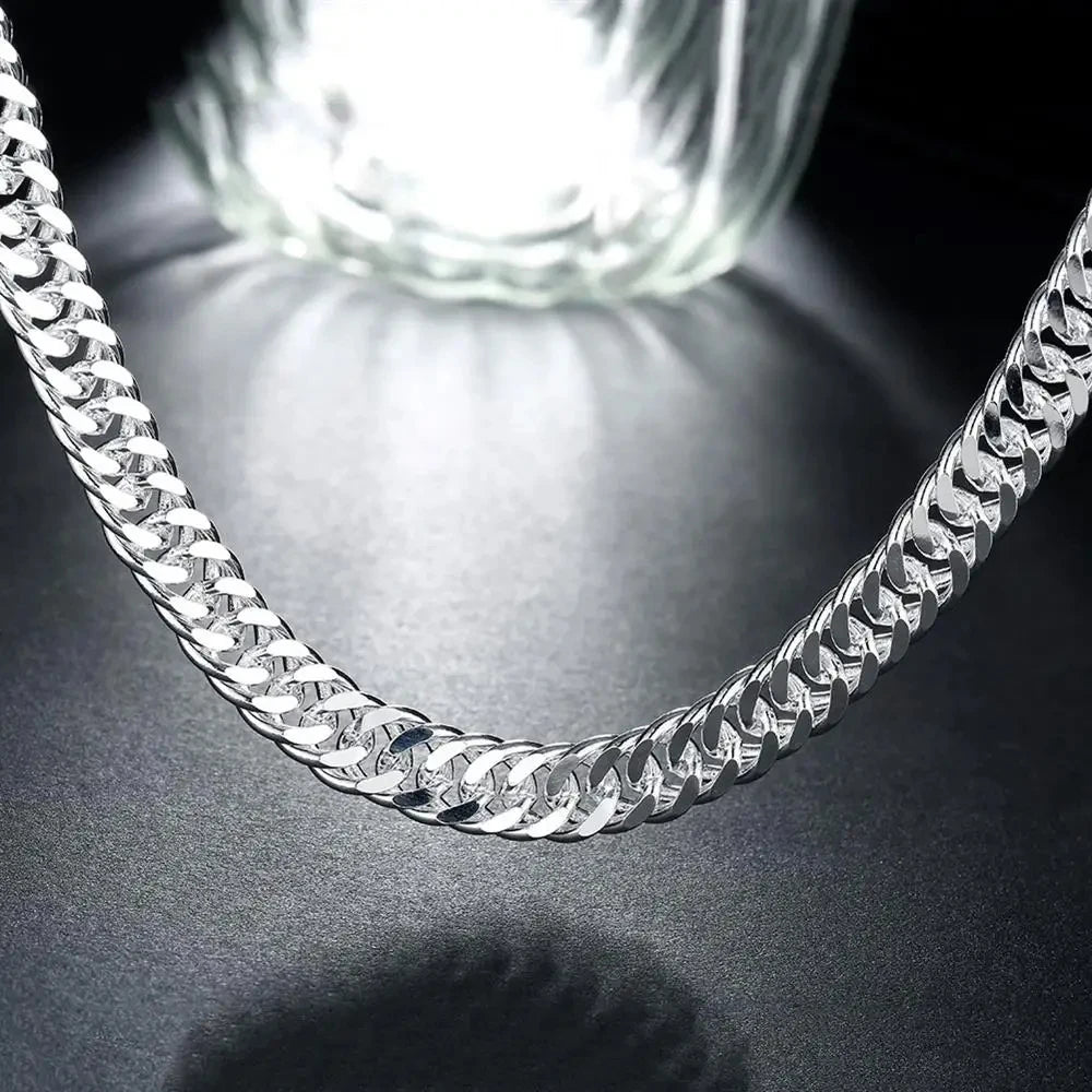 6MM Chain 925 Sterling Silver Necklaces for Women Men