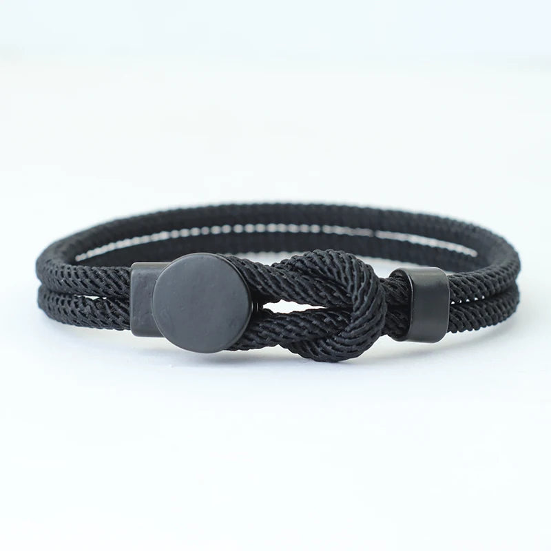 Novel Mens Rope Bracelet Double Layer Nylon Cord Chain Bracelets