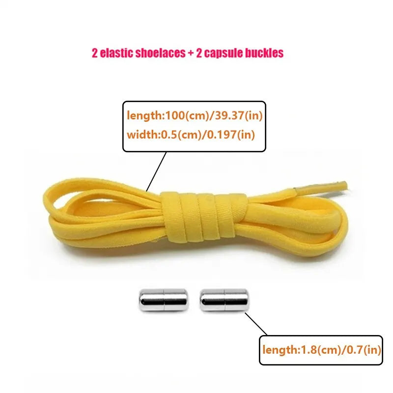 Shoelace 1pair Elastic No Tie Shoelaces Semicircle Shoe Laces
