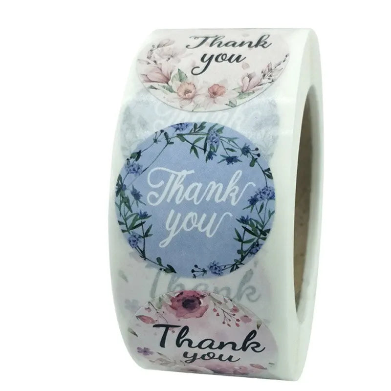 500pcs Roll Thank You Stickers Labels Stamps Wedding Decoration