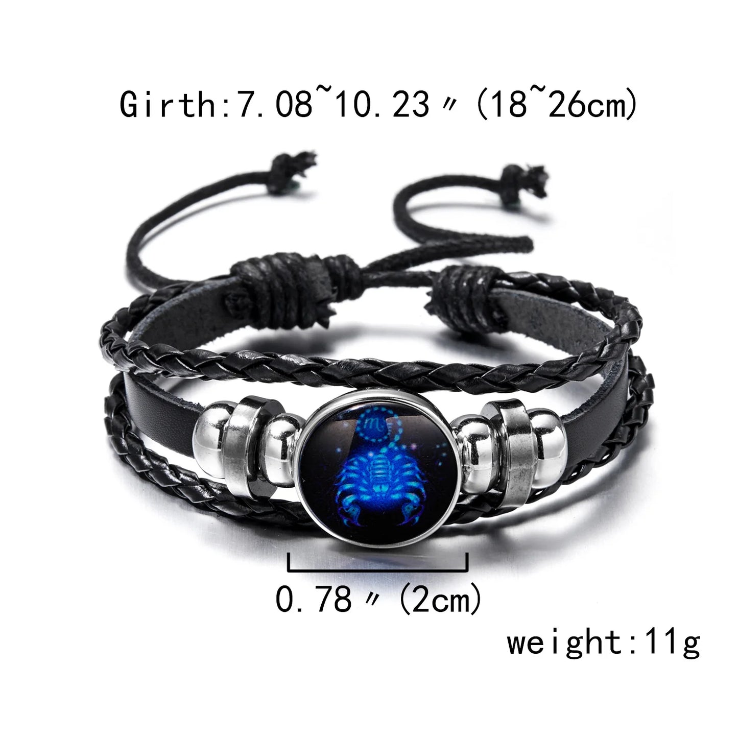 12 Constellation Zodiac Sign Charm Luminous Bracelet