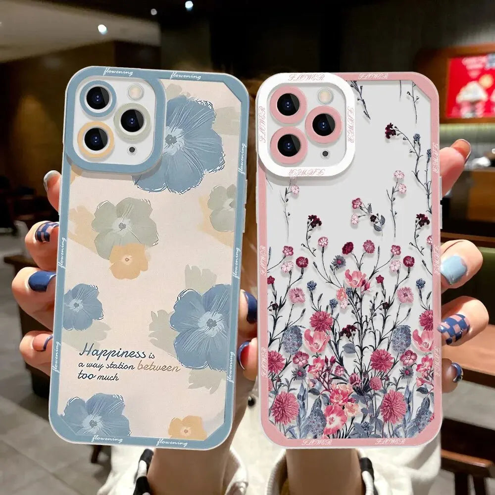 Daisy Flowers Phone Case For iPhone 13 14 15 Pro Max