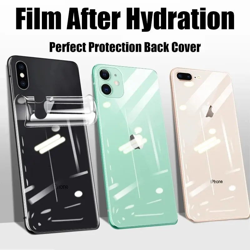 4Pcs Full Cover Hydrogel Back Film Protectors For iPhone