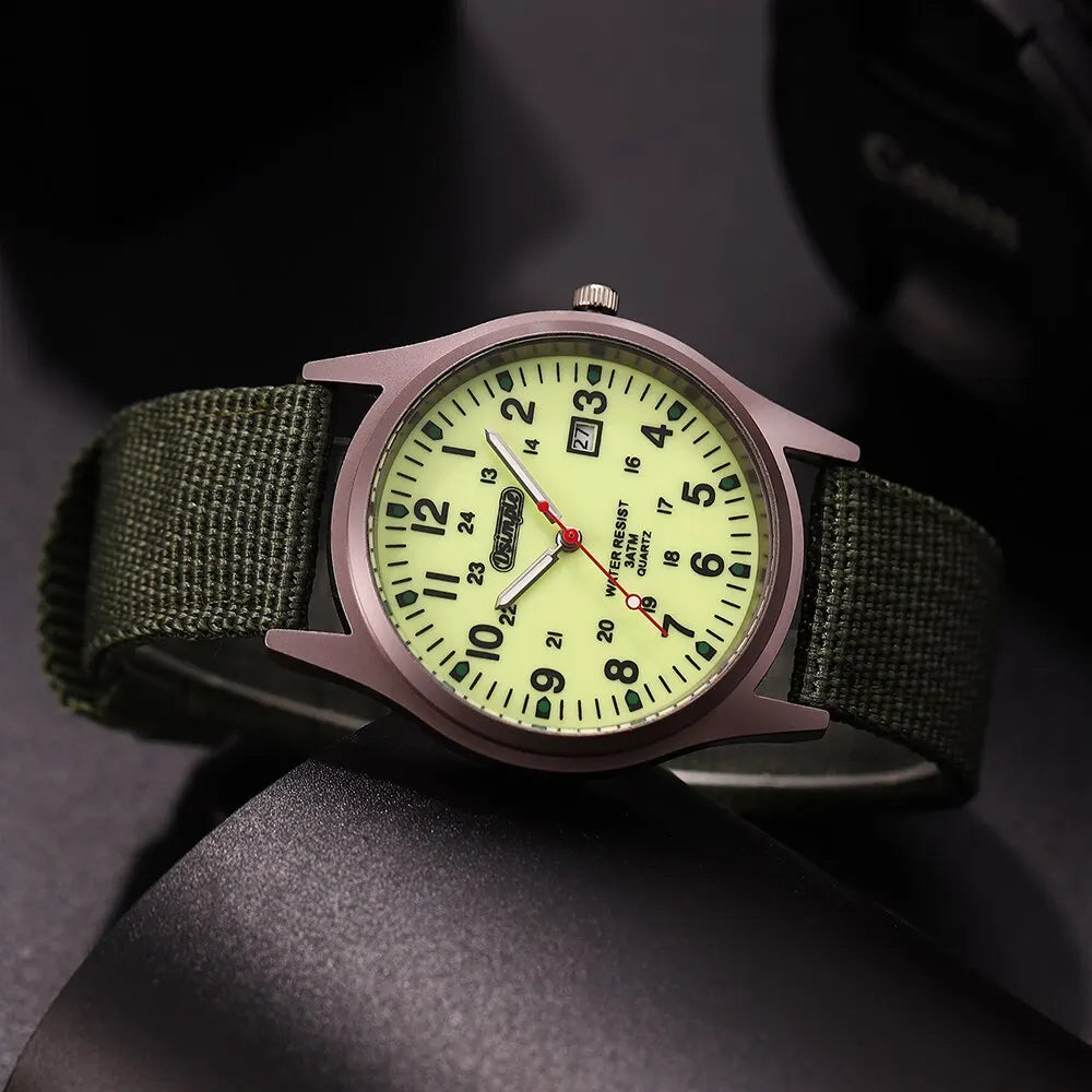 Fashion Mens Watch Luminous Hands Military Sports