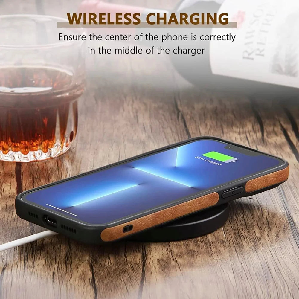 Ultra Thin Slim Leather Phone Case For iPhone 14 13 12 11 Pro Max