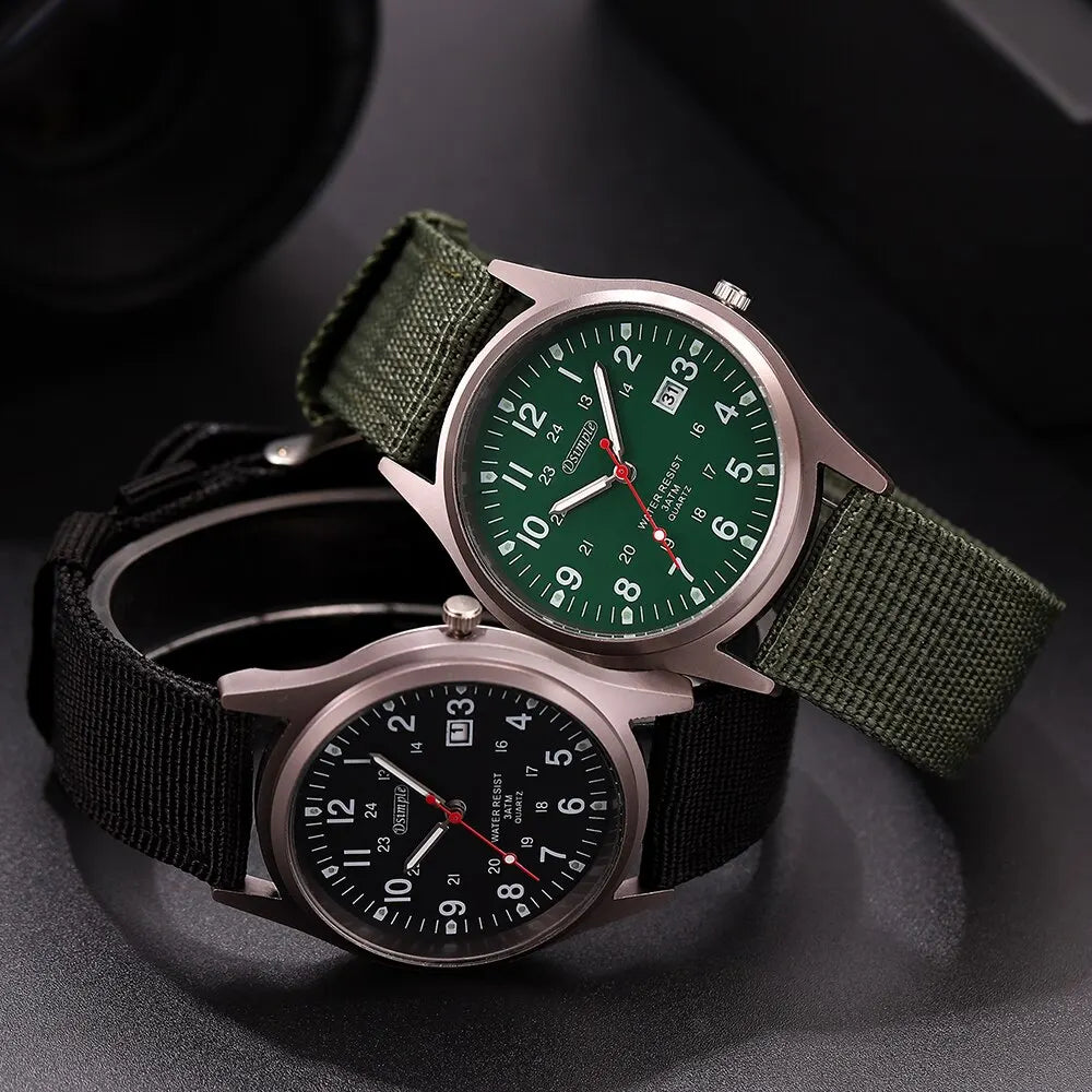 Fashion Mens Watch Luminous Hands Military Sports
