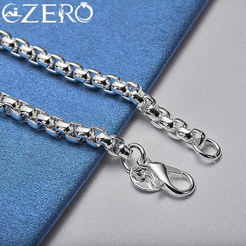 18K Gold Bracelets 925 Sterling Silver 4mm Chain Bracelet For Woman Man