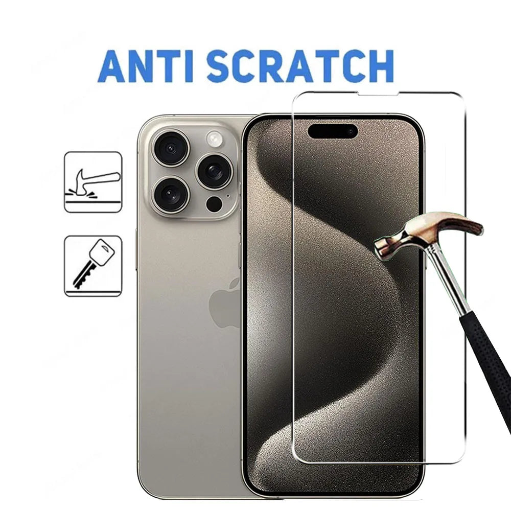 5pcs Tempered Glass Screen Protector For IPhone 15 14 13 12 11