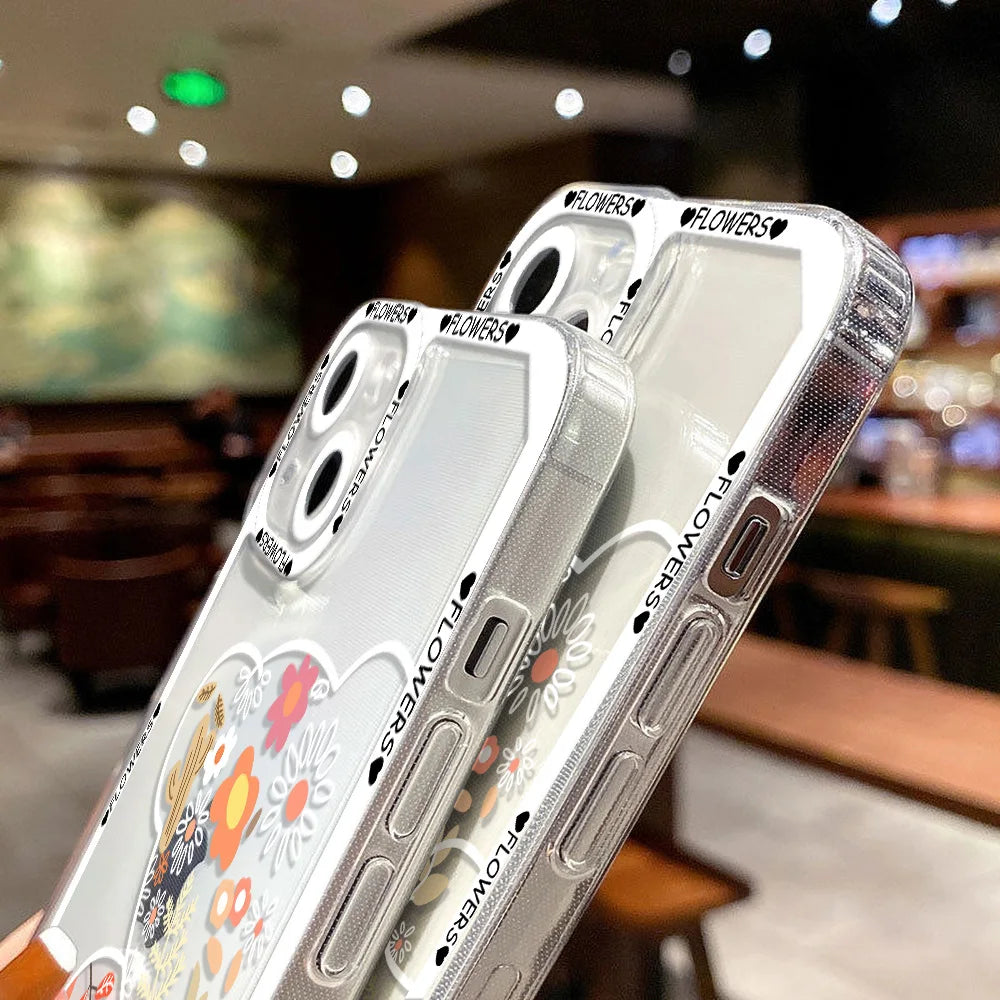 Daisy Flowers Phone Case For iPhone 13 14 15 Pro Max
