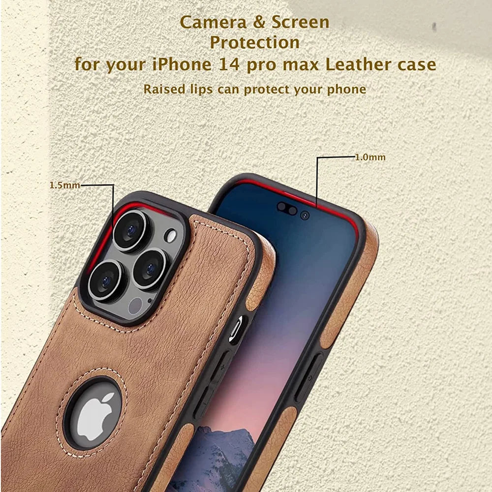 Ultra Thin Slim Leather Phone Case For iPhone 14 13 12 11 Pro Max