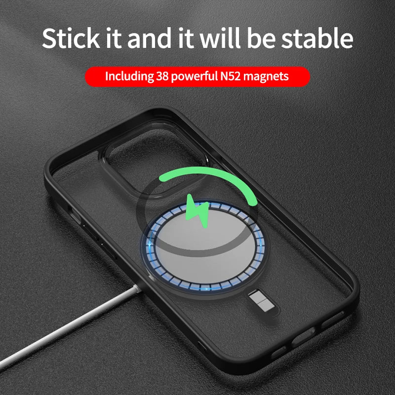 Phone Case For iPhone 15 14 13 12 11 Pro Max Magnetic Magsafe