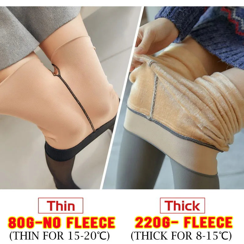 Womens Fleece Warm Winter Leggings Thick Fleece Panty