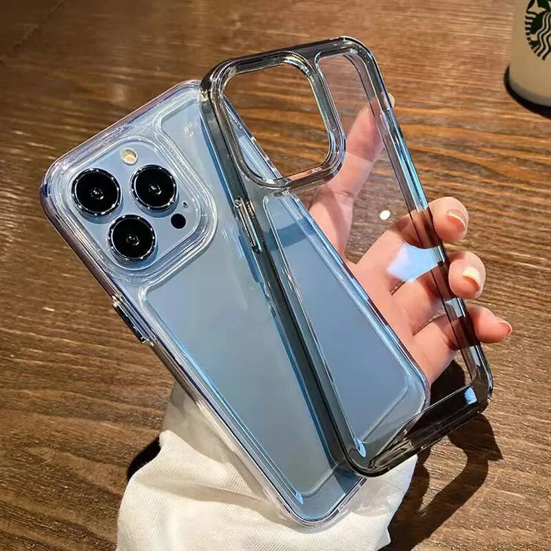 Transparent Clear Space Shell Phone Case For iPhone 14 13 12