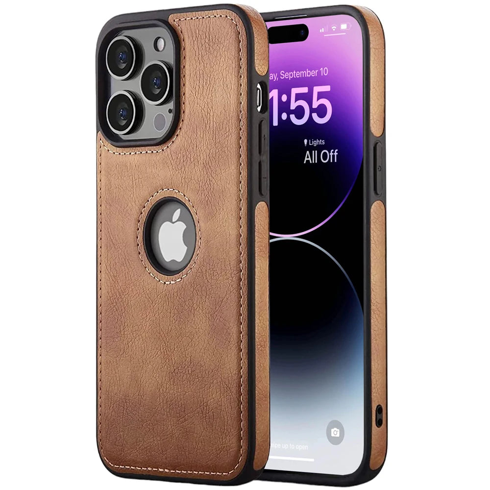 Ultra Thin Slim Leather Phone Case For iPhone 14 13 12 11 Pro Max