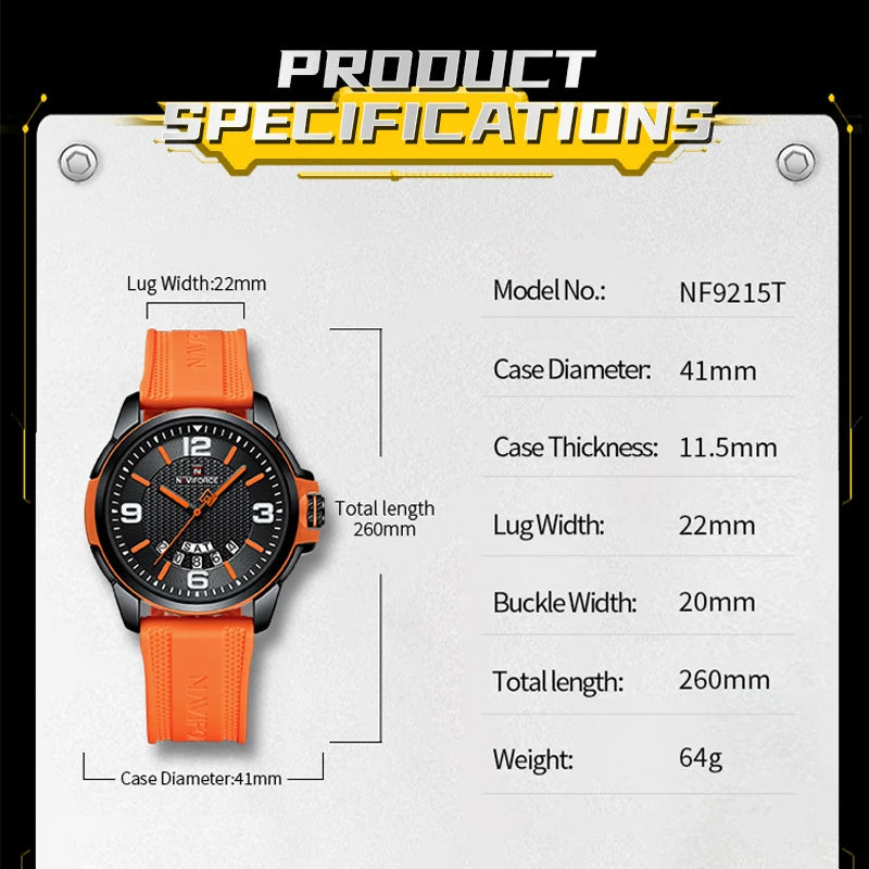 Creative TPU Strap Fashion Sports Waterproof Quartz Mens Watch