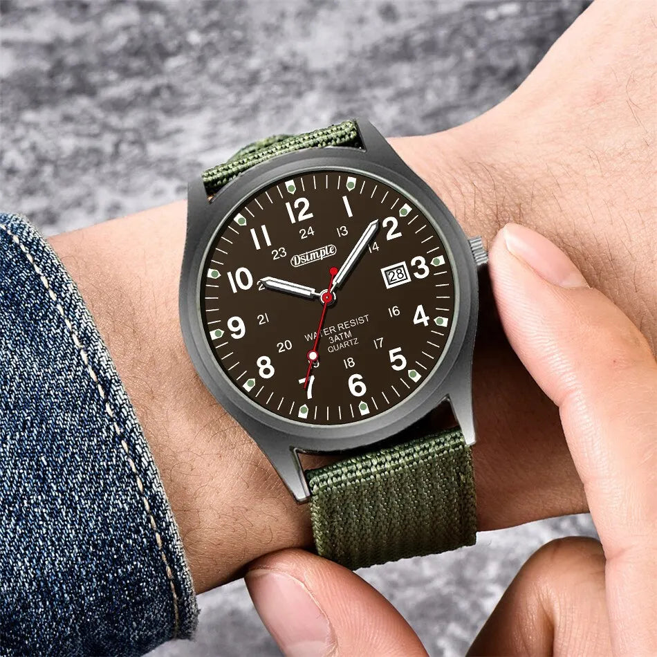 Fashion Mens Watch Luminous Hands Military Sports