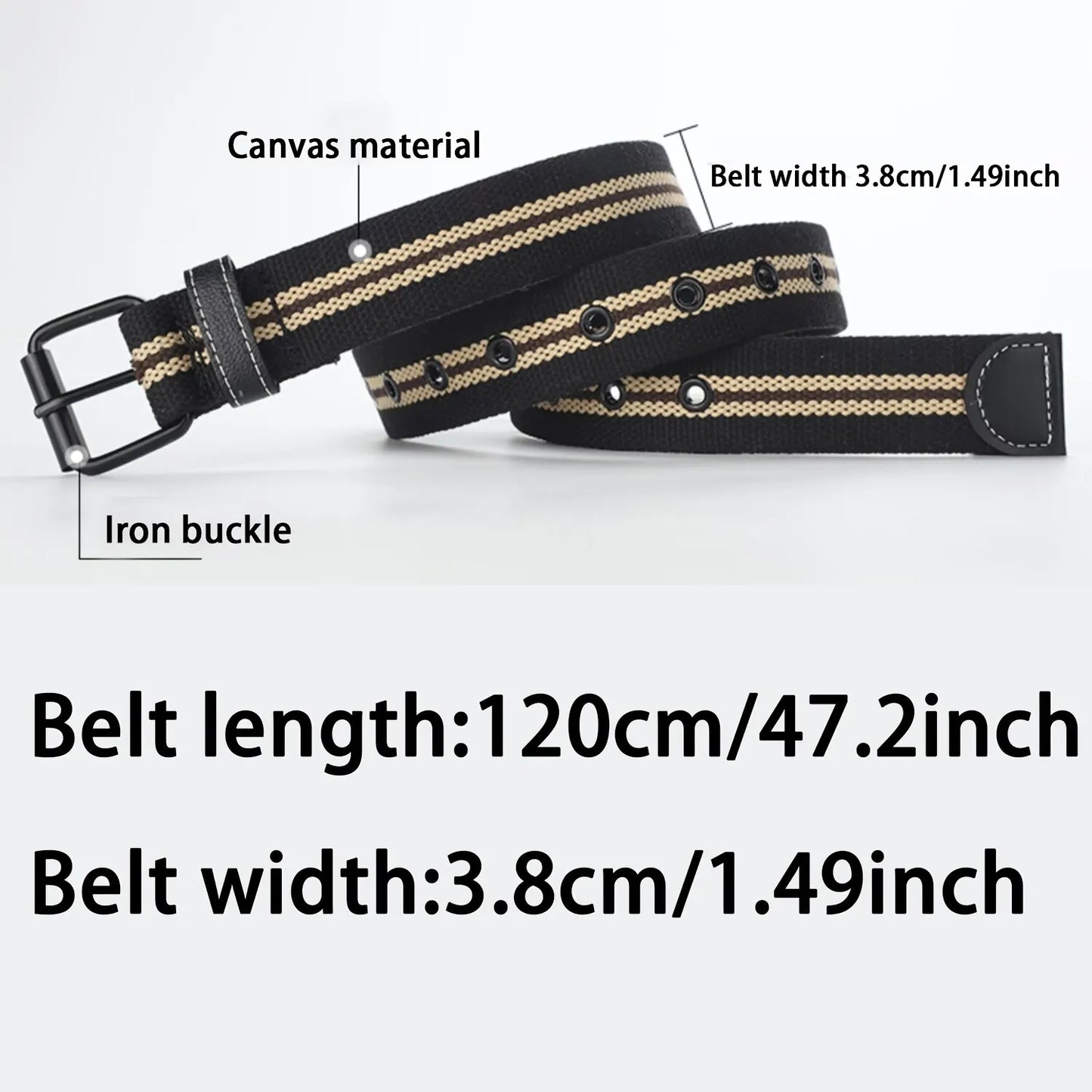 Mens Canvas Belt Unisex Outdoor Sports