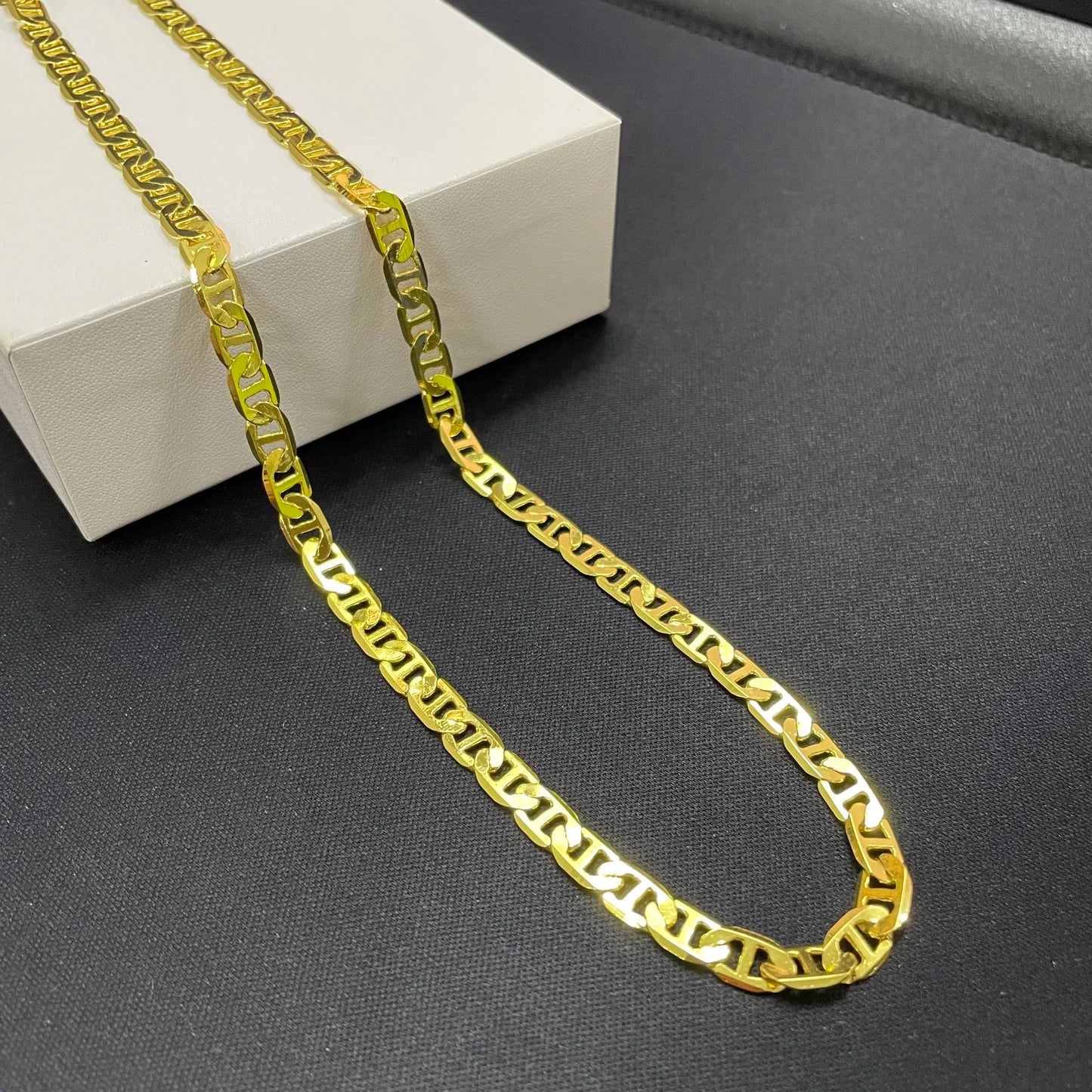 925 Sterling Silver 6MM Mens Necklace Bracelet Set