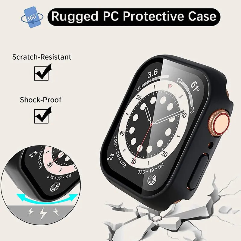 2pcs Cover For Apple Watch Screen Protector Case
