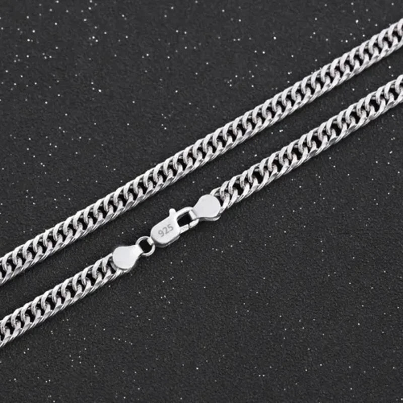 6MM Chain 925 Sterling Silver Necklaces for Women Men