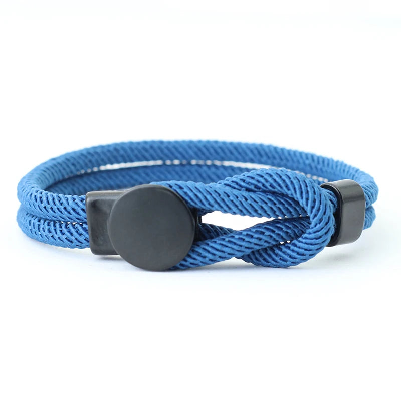 Novel Mens Rope Bracelet Double Layer Nylon Cord Chain Bracelets