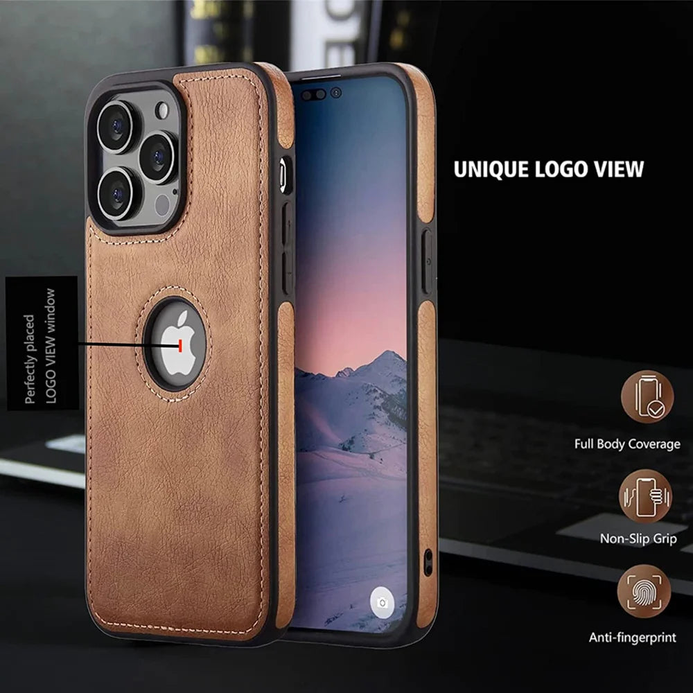 Ultra Thin Slim Leather Phone Case For iPhone 14 13 12 11 Pro Max