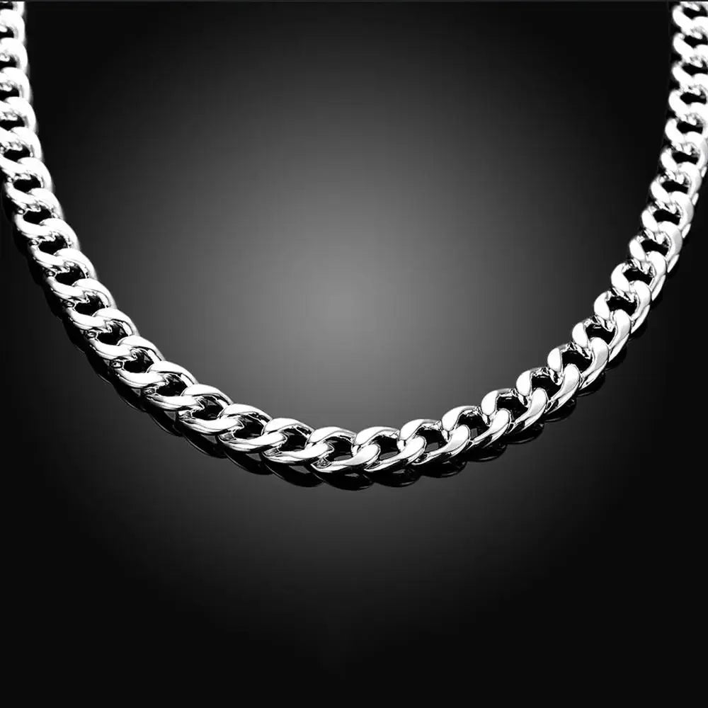 925 Sterling Silver 10MM Exquisite Noble Necklace for Men Women