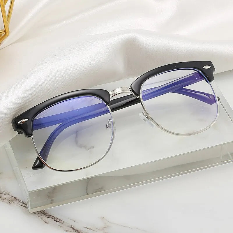 Mens Retro Anti Blue Light Computer Glasses Reading Gaming