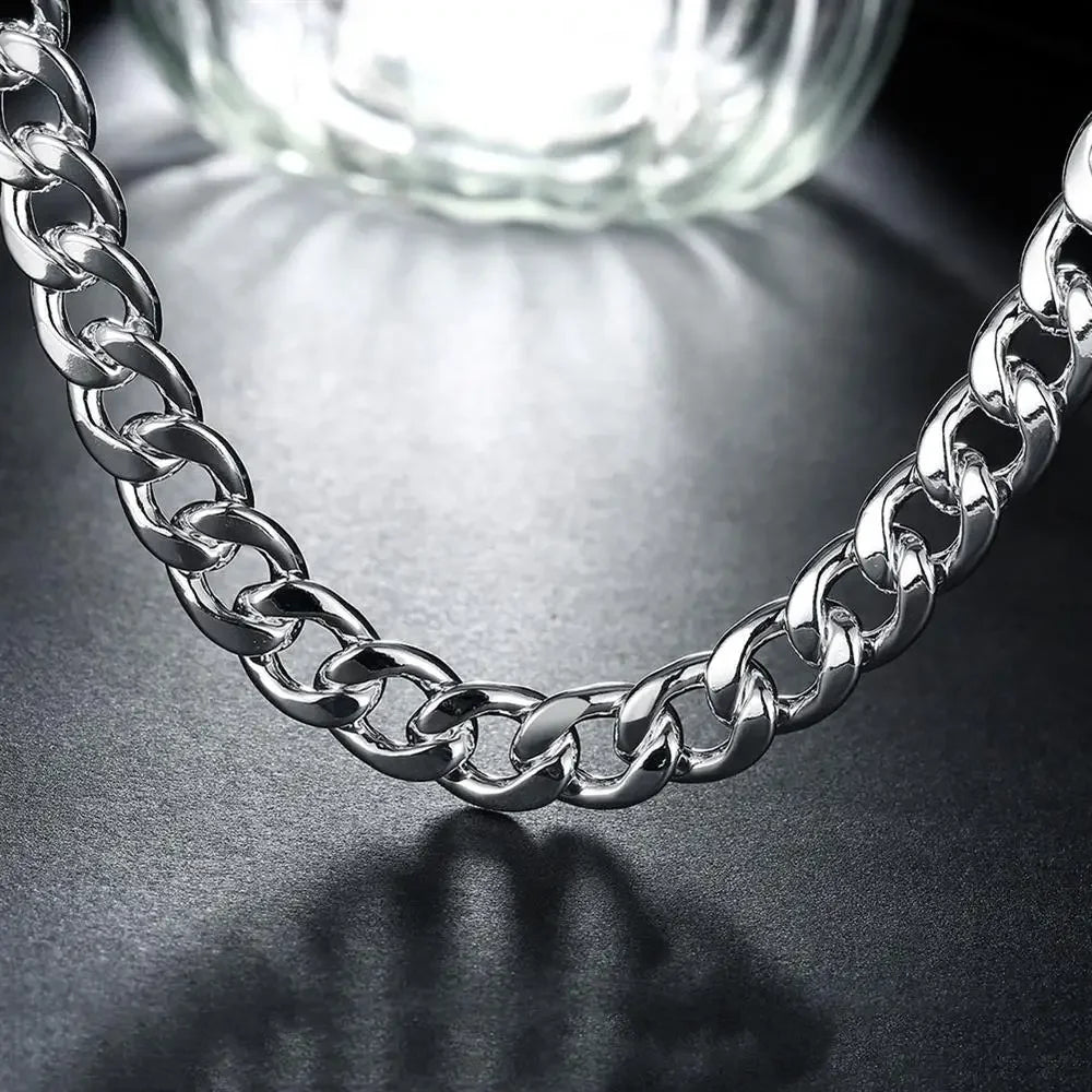 925 Sterling Silver 10MM Exquisite Noble Necklace for Men Women