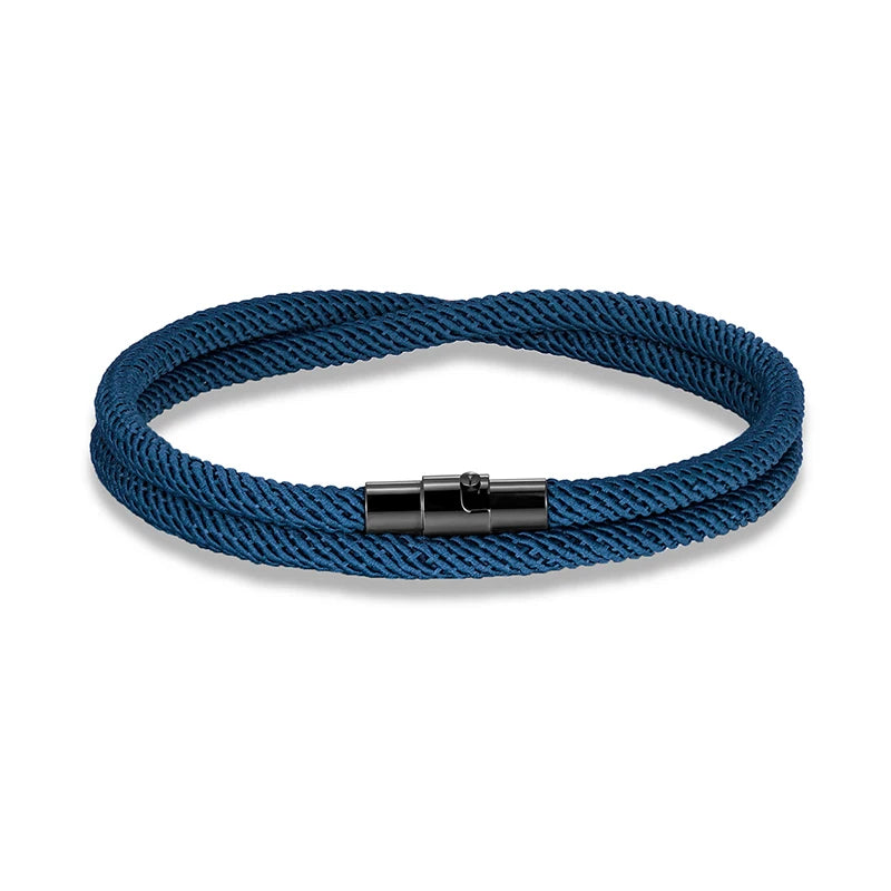 Minimalist Double Layer Rope Magnet Clasp Bracelet for Men Women
