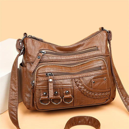 Vintage Pu Leather Luxury Purses and Handbags Womens Bag