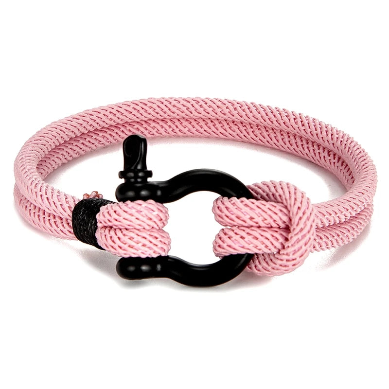 Unisex Marine Sailor Rope Nautical Survival Shackle Bracelet