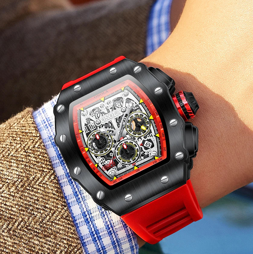 Mens Quartz Watch Multifunction Sports Waterproof Luminous