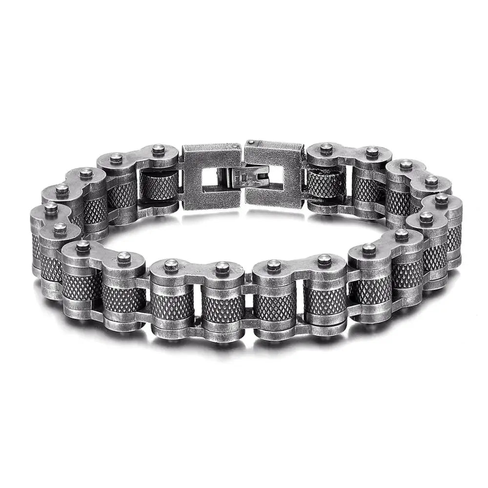 Retro Biker Chain Bracelet Mens Bracelet Link Chain Motorcycle Bicycle Style