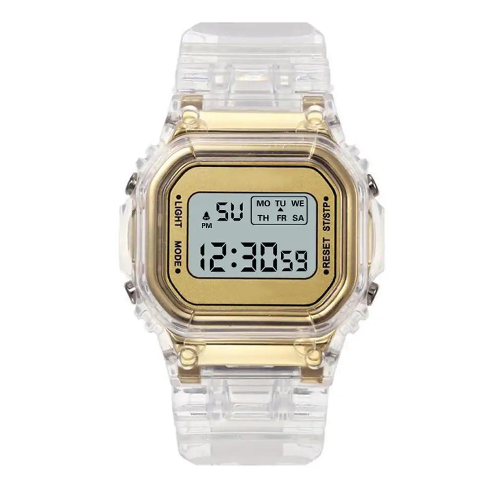 Womens LED Digital Watch Casual Ladies Electronic Wristwatch