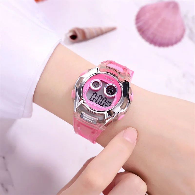 Kids Childrens Digital Watch Boy Girl Waterproof Sports LED Wristwatch