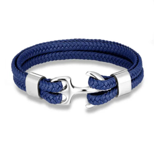 Fashion Leather Bracelet for Men Braid Multilayer Rope Chain