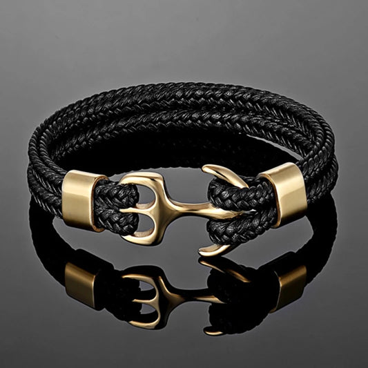 Unisex Anchor Bracelet Woven Multilayer Leather Bracelets