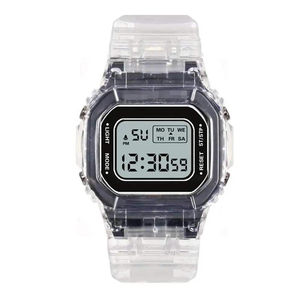 Womens LED Digital Watch Casual Ladies Electronic Wristwatch